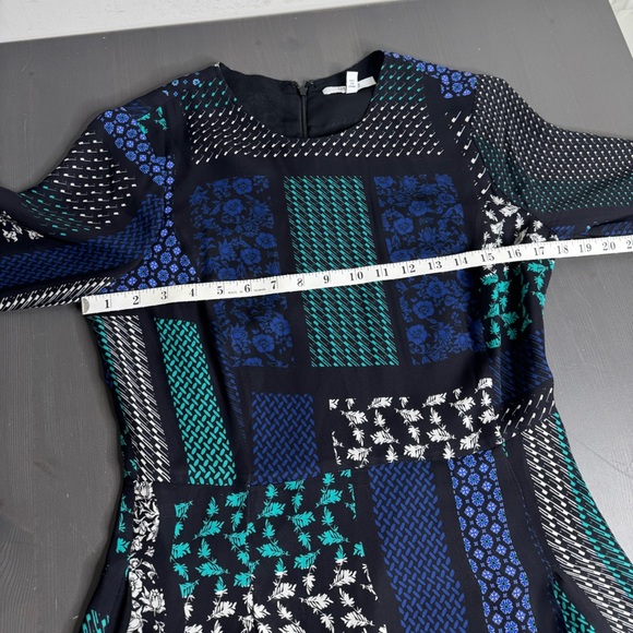 Derek Lam Crosby scarf print fit flare dress - Picture 8 of 12